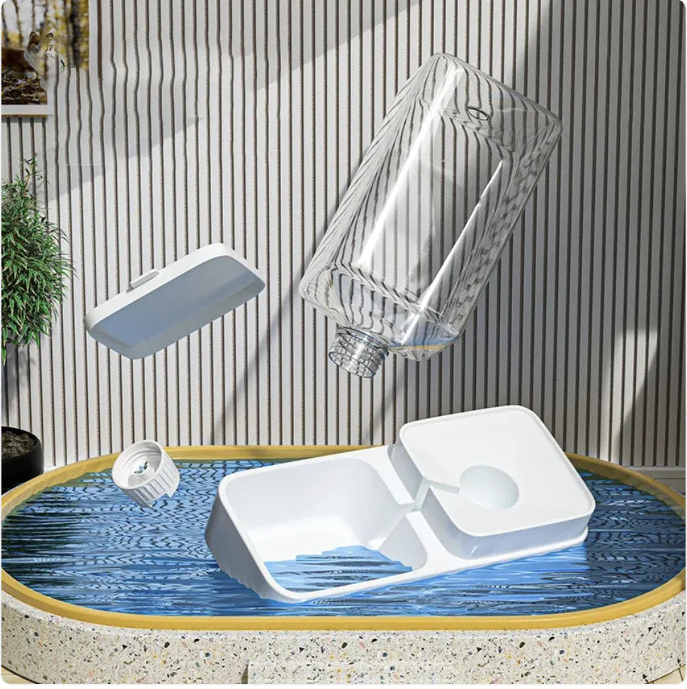 פאקו ופופו - מתקן אוטומטי למים ולהאכיל חתולים וכלבים