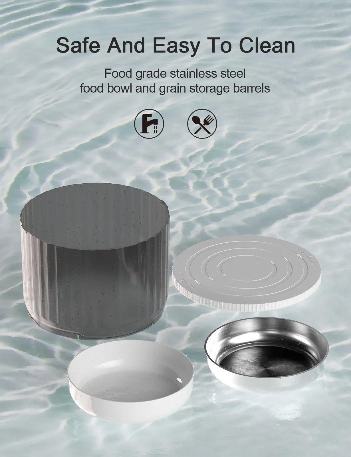 פאקו ופופו – מתקן האכלה אוטומטי חכם לחיות מחמד (4 ליטר, WIFI ומבוקר על ידי אפליקציה)